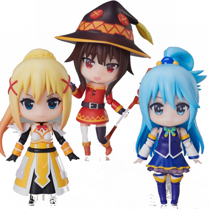 Konosuba An Explosion on This Wonderful World! Dform Action Figure Megumin / Aqua / Darkness 9 cm