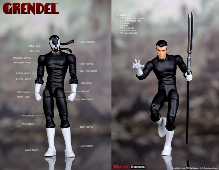 Grendel by Matt Wagner Action Figure 1/12 Grendel (Hunter Rose) 15 cm