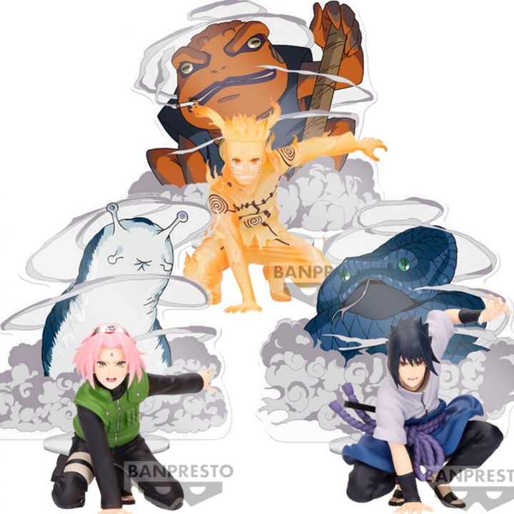 Naruto Shippuden: Panel Spectacle Figure Naruto Uzumaki / Sakura Haruno / Sasuke Uchiha 9 cm