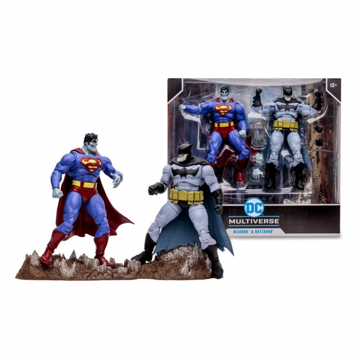 DC Multiverse Action Figure 2-Pack Bizarro & Batzarro 18 cm