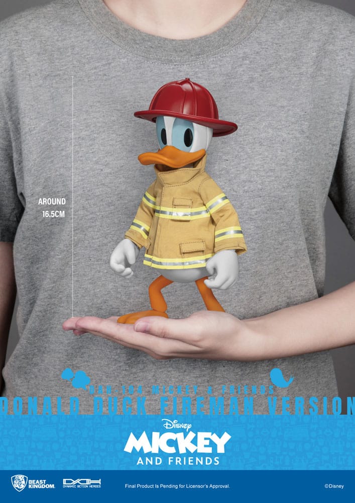 Mickey & Friends Dynamic 8ction Heroes Action Figure 1/9 Donald Duck / Mickey Mouse Fireman 24 cm