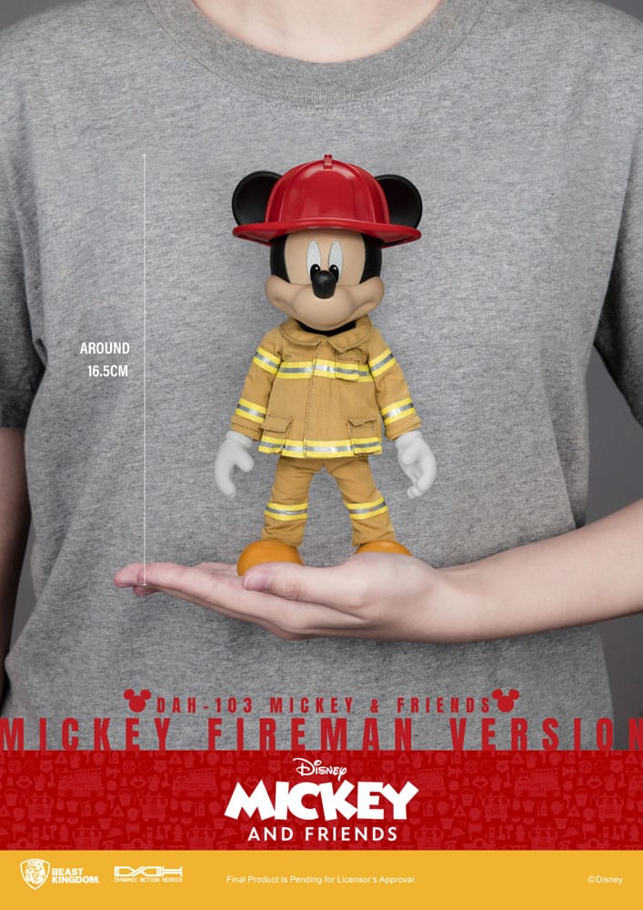 Mickey & Friends Dynamic 8ction Heroes Action Figure 1/9 Donald Duck / Mickey Mouse Fireman 24 cm