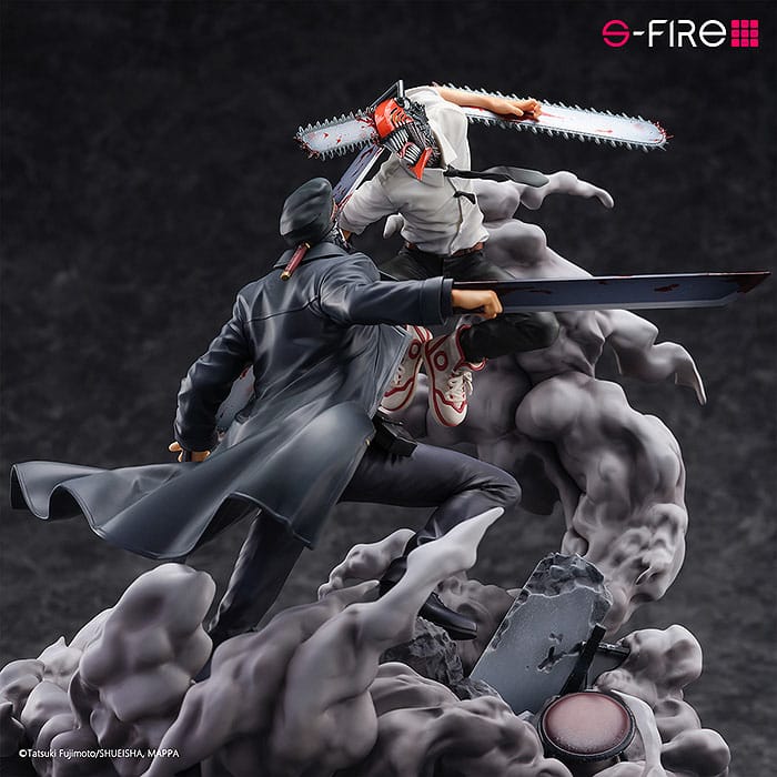 Chainsaw Man Statue Super Situation Figure Chainsaw Man vs. Samurai Sword 26 cm