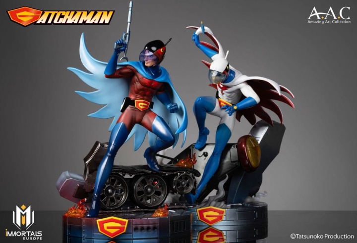 Gatchaman Amazing Art Collection Statue Ken the Eagle / Joe The Condor 34 cm