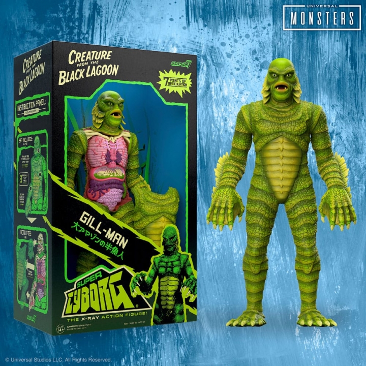 Universal Monsters Super Cyborg Action Figure Creature from the Black Lagoon (Full Color) 28 cm