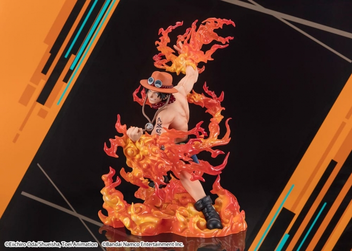 One Piece Figuarts ZERO PVC Statue Extra Battle Portgas. D. Ace Bounty Rush 5th Anniversary- 17 cm