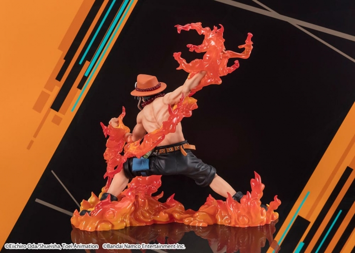 One Piece Figuarts ZERO PVC Statue Extra Battle Portgas. D. Ace Bounty Rush 5th Anniversary- 17 cm