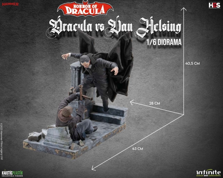 Horror Of Dracula - Dracula Vs Van Helsing 1/6 Diorama 28 cm