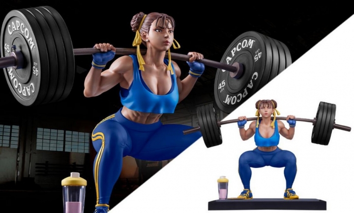 Street Fighter: 1:4 Scale Statue Chun-Li Powerlifting / Alpha Edition 37 cm