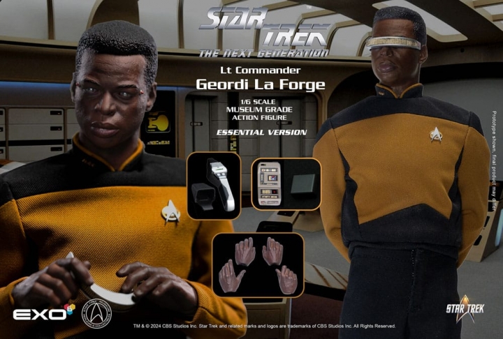 Star Trek: The Next Generation Action Figure 1/6 Geordi La Forge Essentials Version 28 cm