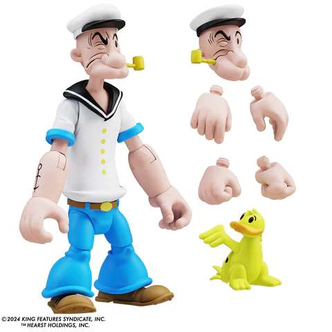 Popeye Wave 3 Action Figure Goon / Popeye Black Shirt / Popeye White Shirt / Rough House / Toar /