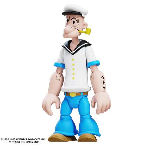 Popeye Wave 3 Action Figure Goon / Popeye Black Shirt / Popeye White Shirt / Rough House / Toar /