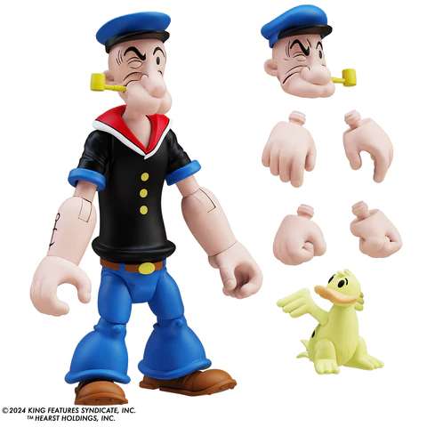 Popeye Wave 3 Action Figure Goon / Popeye Black Shirt / Popeye White Shirt / Rough House / Toar /