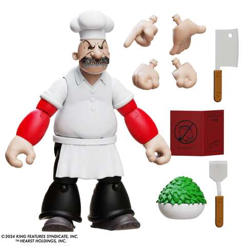 Popeye Wave 3 Action Figure Goon / Popeye Black Shirt / Popeye White Shirt / Rough House / Toar /