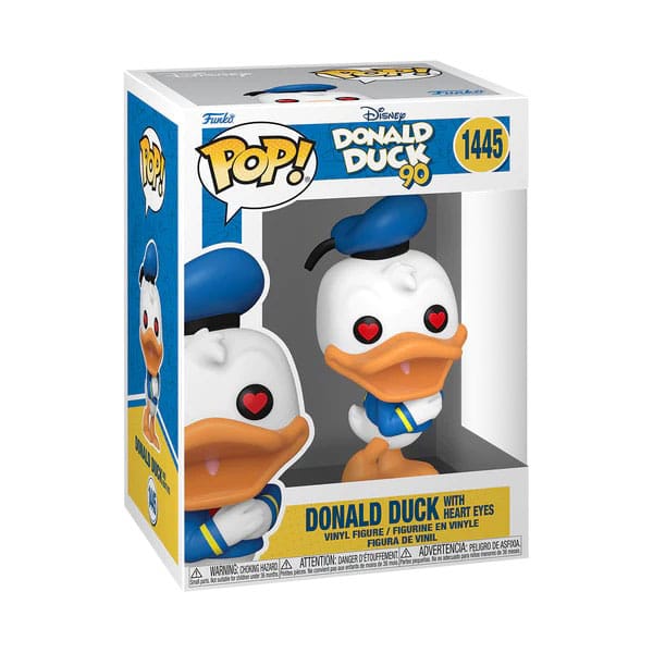 Disney DD 90th Anniversary POP! Disney Vinyl Donald Duck Heart Eyes / Dapper / Angry 9 cm