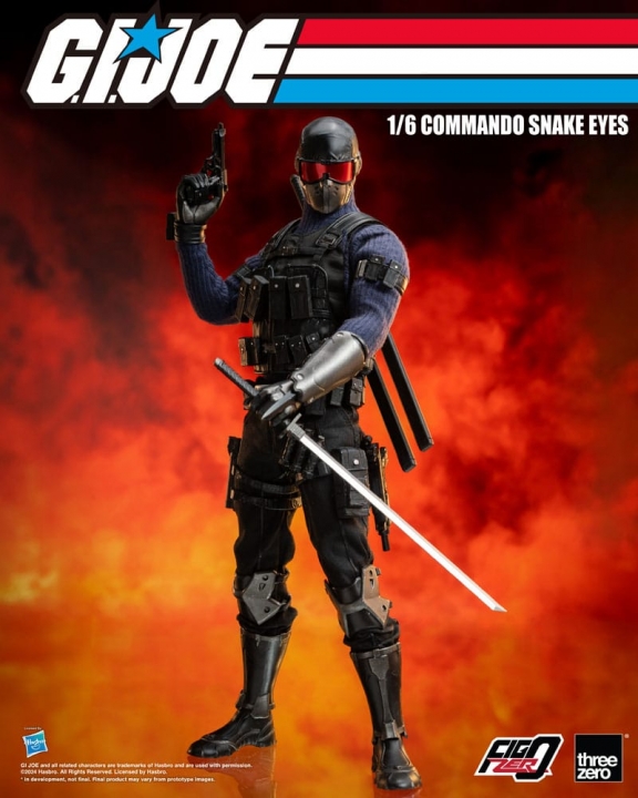 G.I. Joe FigZero Action Figure 1/6 Commando Snake Eyes 30 cm