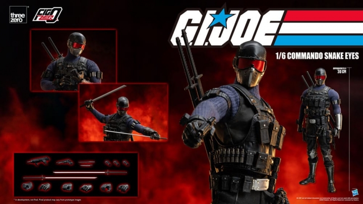 G.I. Joe FigZero Action Figure 1/6 Commando Snake Eyes 30 cm