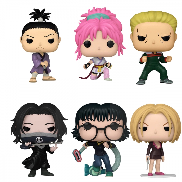 Hunter x Hunter POP! Animation Vinyl Phinks / Shizuku / Nobunaga / Pakunoda / Feitan / Machi 9 cm