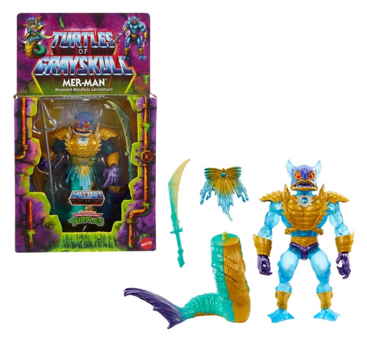 MOTU x TMNT: Turtles of Grayskull Deluxe Action Figure Mer-Man 14 cm