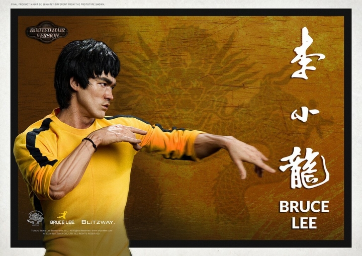 Bruce Lee: 50th Anniversary - Bruce Lee Rooted Hair Version 1:4 Scale Statue 55 cm