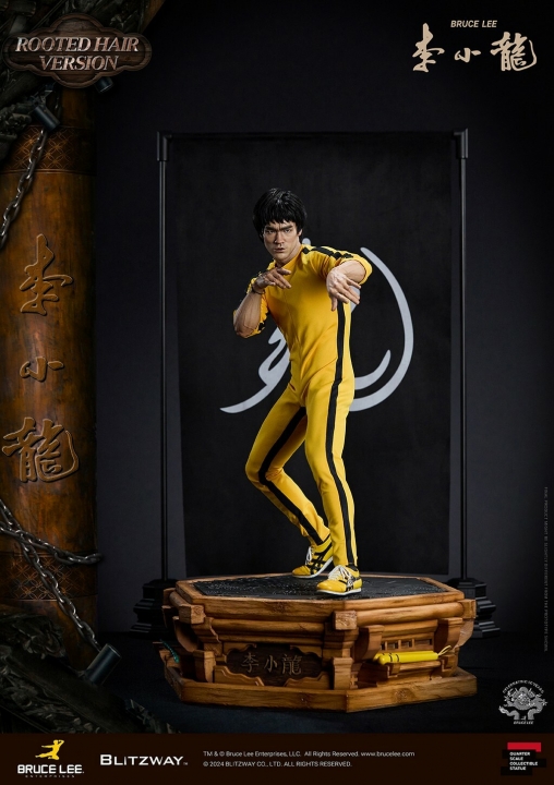 Bruce Lee: 50th Anniversary - Bruce Lee Rooted Hair Version 1:4 Scale Statue 55 cm