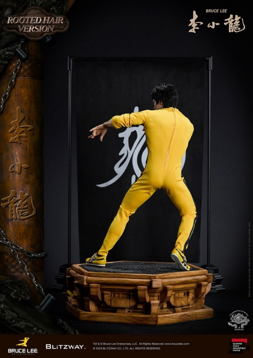 Bruce Lee: 50th Anniversary - Bruce Lee Rooted Hair Version 1:4 Scale Statue 55 cm