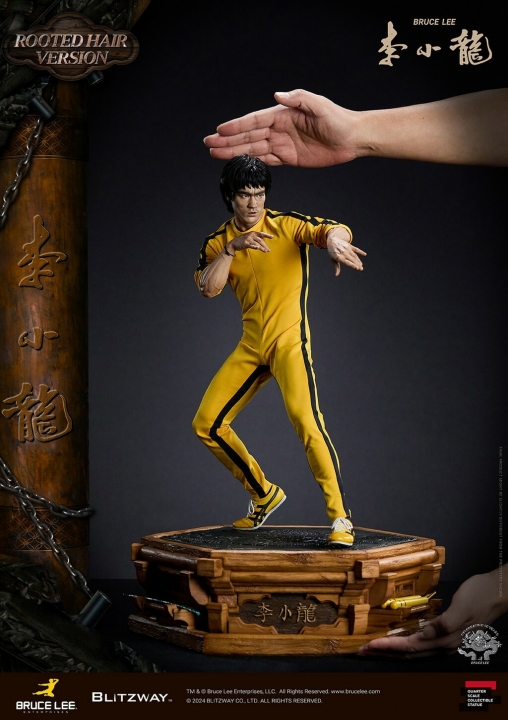 Bruce Lee: 50th Anniversary - Bruce Lee Rooted Hair Version 1:4 Scale Statue 55 cm