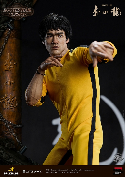 Bruce Lee: 50th Anniversary - Bruce Lee Rooted Hair Version 1:4 Scale Statue 55 cm