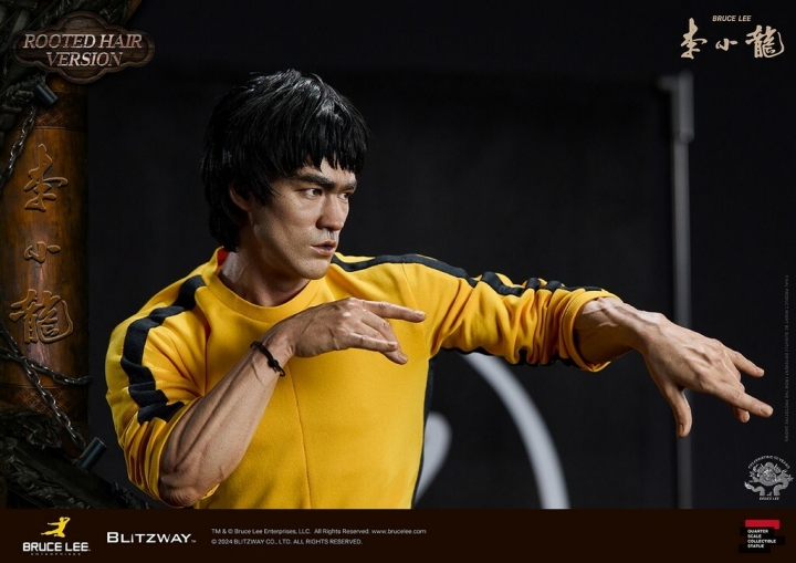 Bruce Lee: 50th Anniversary - Bruce Lee Rooted Hair Version 1:4 Scale Statue 55 cm