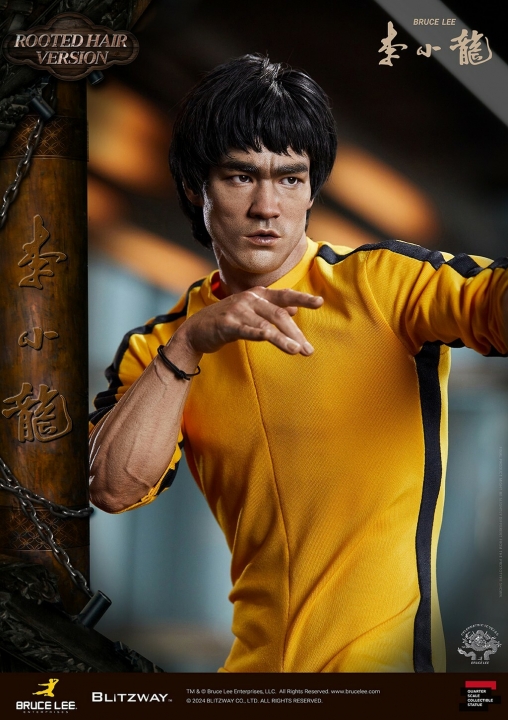 Bruce Lee: 50th Anniversary - Bruce Lee Rooted Hair Version 1:4 Scale Statue 55 cm