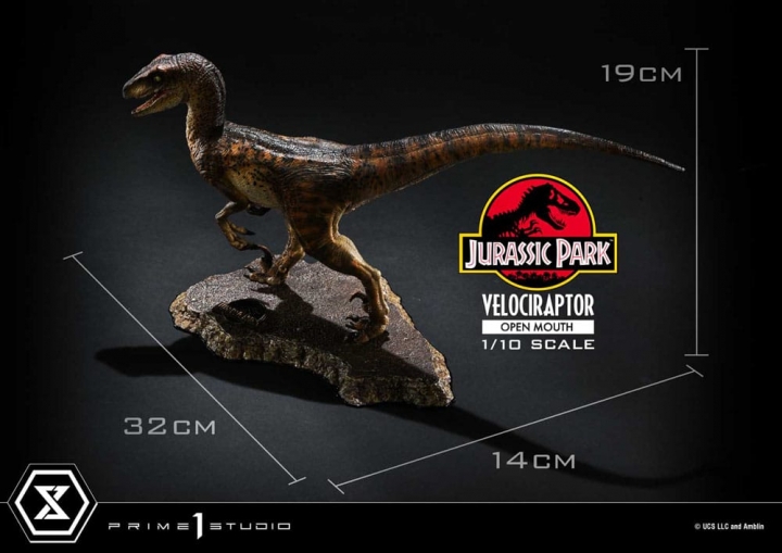 Jurassic Park Prime Collectibles Statue 1/10 Velociraptor Open Mouth 19 cm