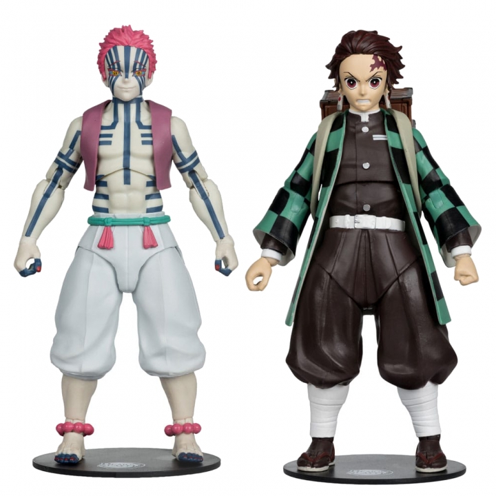 Demon Slayer: Kimetsu no Yaiba Action Figure Tanjiro Kamado with Nezuko Box / Akaza 18 cm