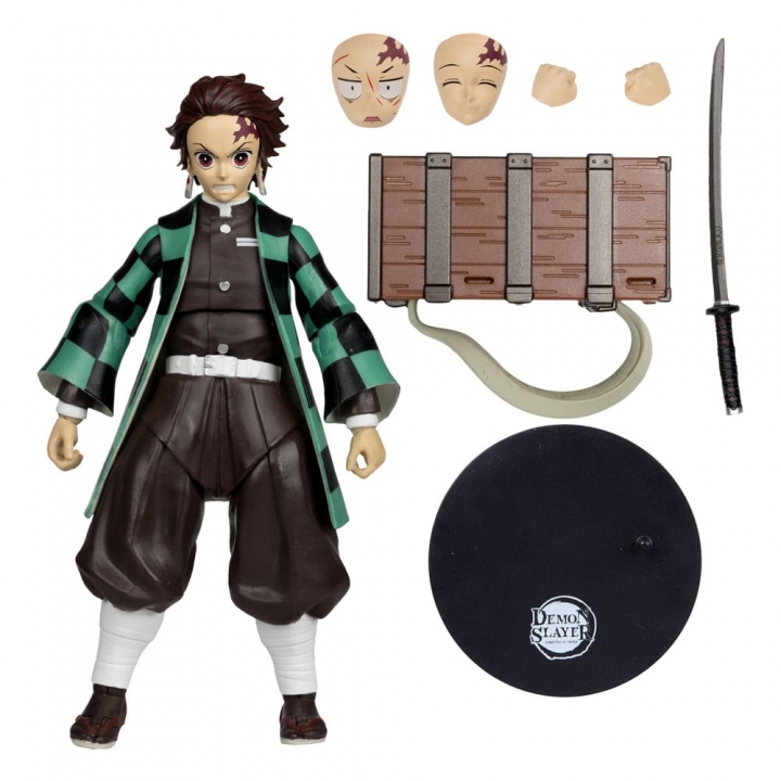 Demon Slayer: Kimetsu no Yaiba Action Figure Tanjiro Kamado with Nezuko Box / Akaza 18 cm