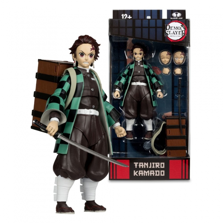 Demon Slayer: Kimetsu no Yaiba Action Figure Tanjiro Kamado with Nezuko Box / Akaza 18 cm