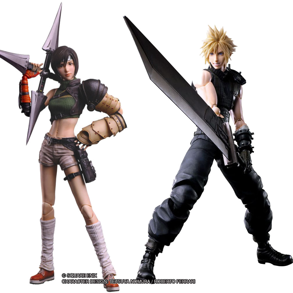 Final Fantasy VII Play Arts Kai Action Figure Yuffie Kisaragi / Cloud Strife 25 cm