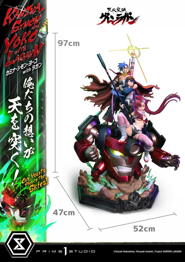 Gurren Lagann Ultimate Premium Masterline Series Statue 1/4 Kamina, Simon & Yoko with Lagann 97 cm