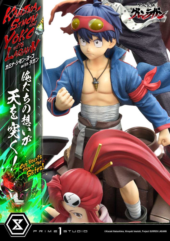 Gurren Lagann Ultimate Premium Masterline Series Statue 1/4 Kamina, Simon & Yoko with Lagann 97 cm