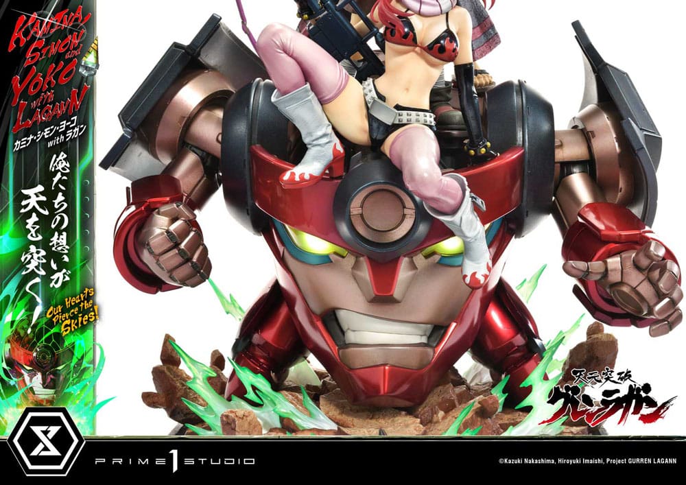 Gurren Lagann Ultimate Premium Masterline Series Statue 1/4 Kamina, Simon & Yoko with Lagann 97 cm