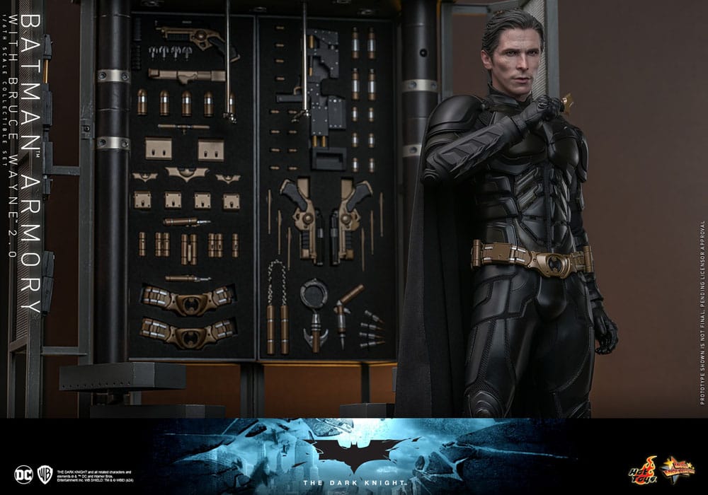 The Dark Knight Movie Masterpiece & Diorama 1/6 Batman Armory with Bruce Wayne (2.0) 30 cm