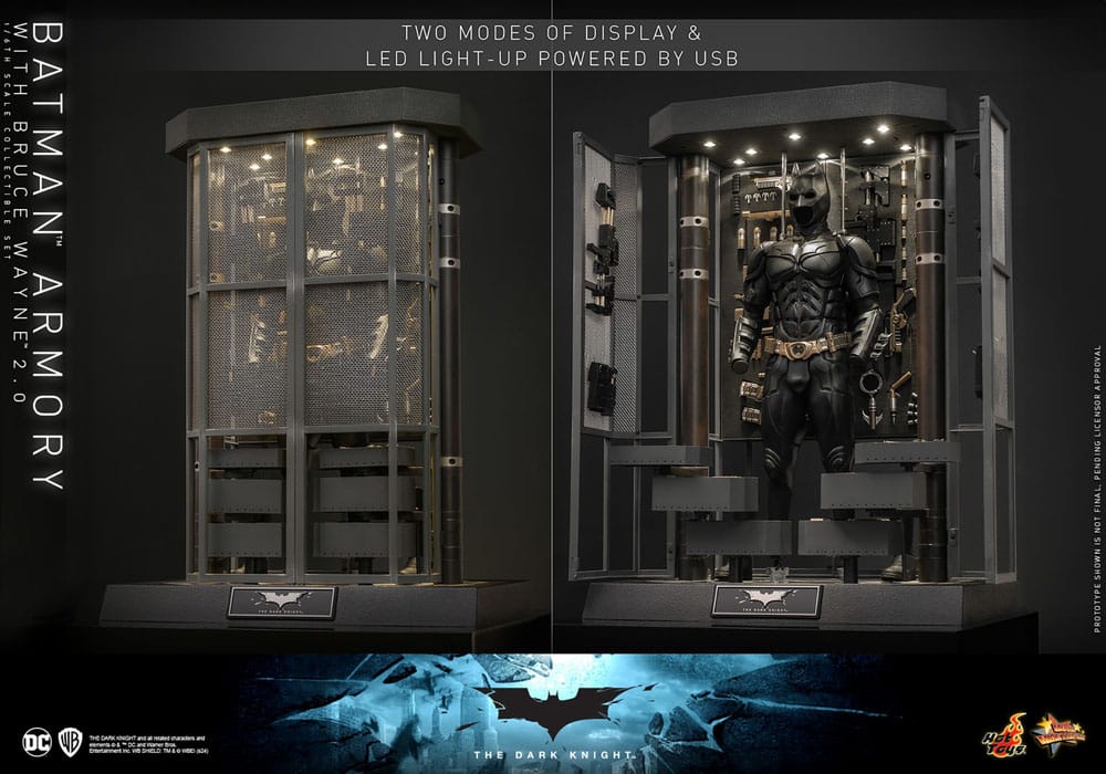 The Dark Knight Movie Masterpiece & Diorama 1/6 Batman Armory with Bruce Wayne (2.0) 30 cm