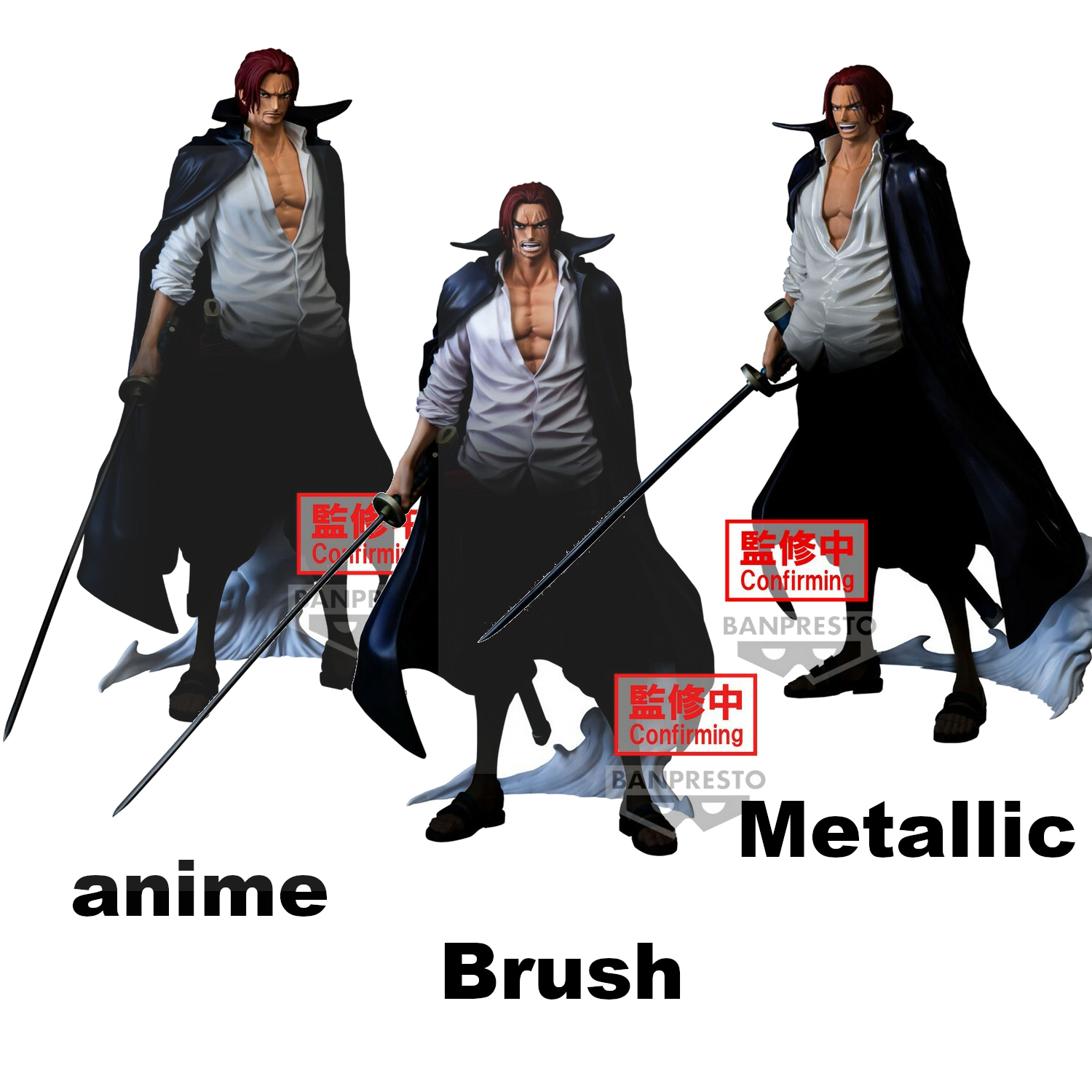 One Piece:  - Shanks Premium the Anime / the Brush / The Metallic Figure 30 cm