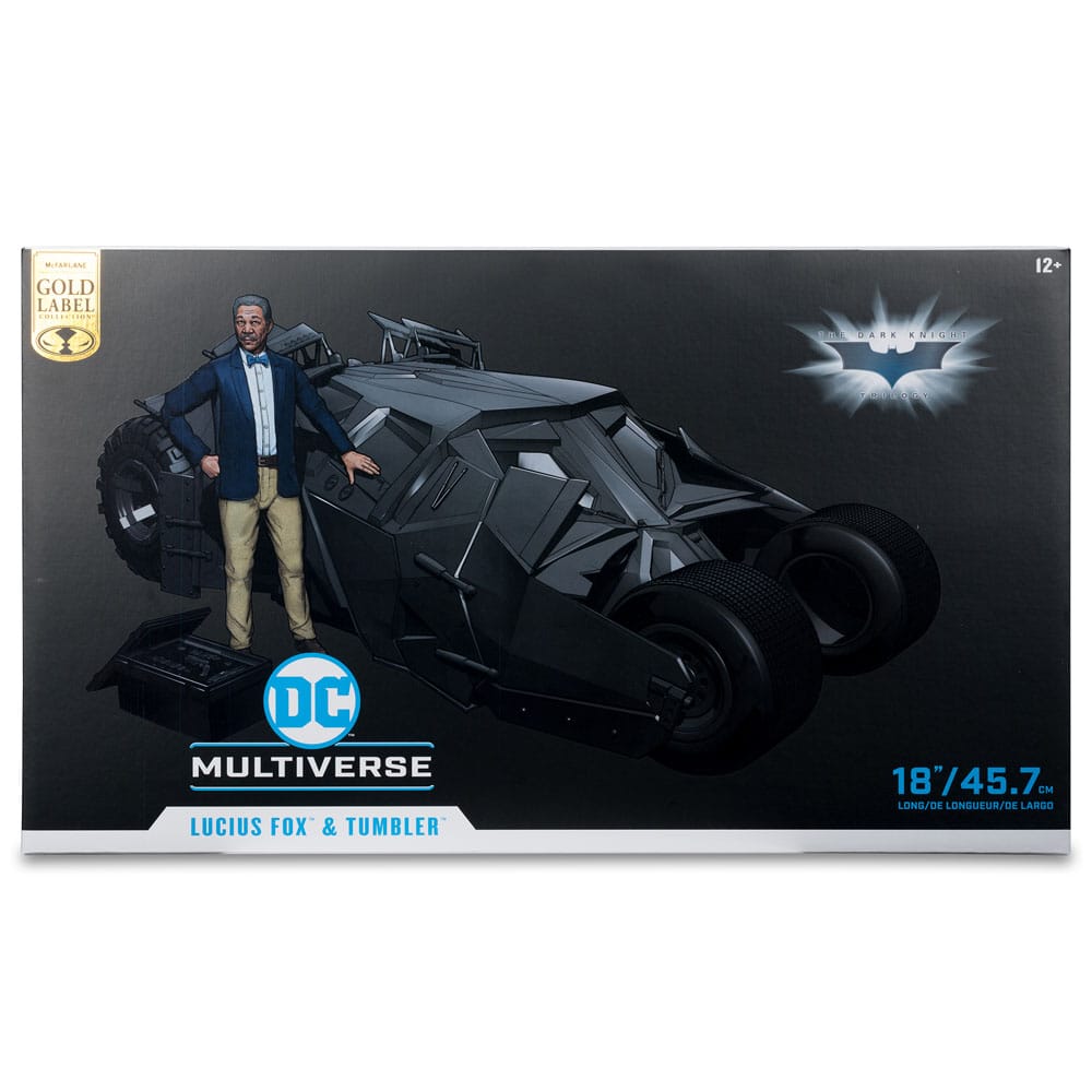 DC Multiverse Vehicle Tumbler with Lucuis Fox (The Dark Knight) (Gold Label)