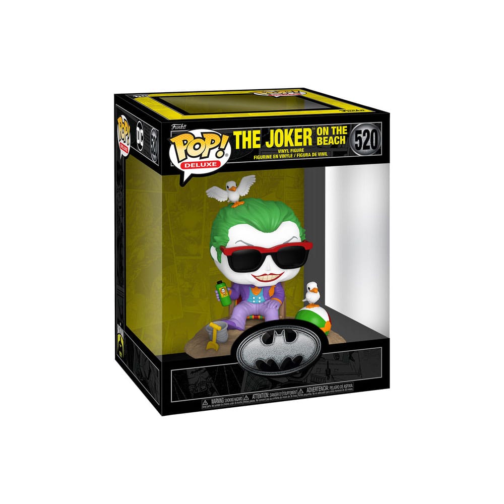 Batman 85th Anniversary POP! Deluxe Vinyl The Joker Beach / Batman Soaring / Batman w/Batmobile 9 cm