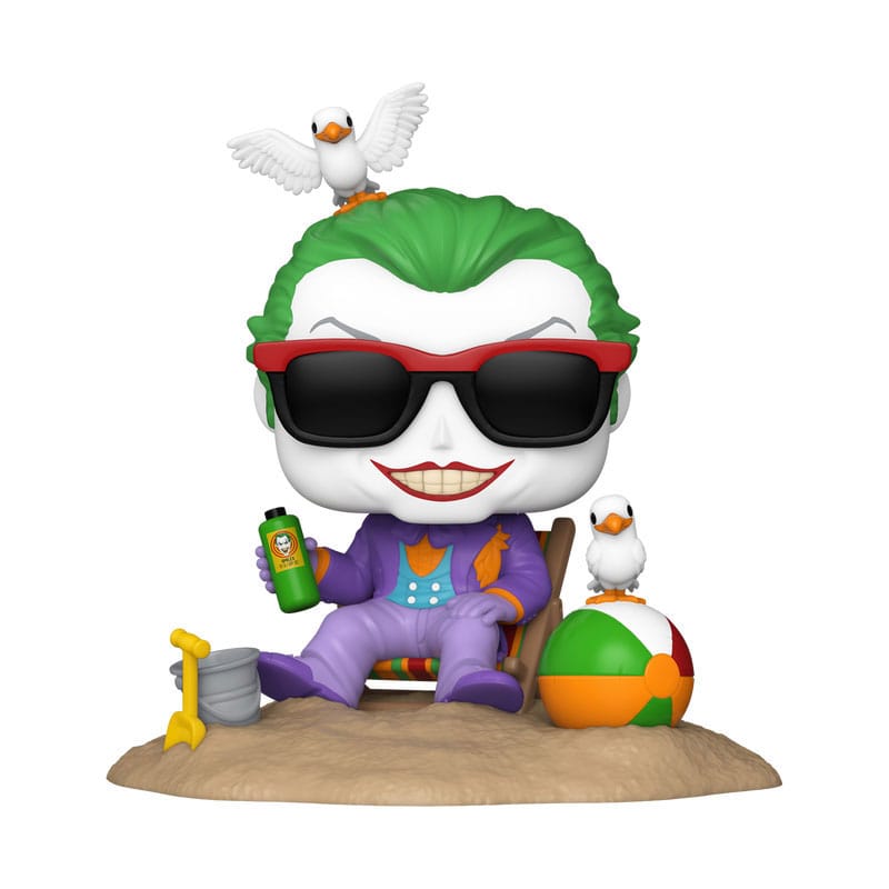 Batman 85th Anniversary POP! Deluxe Vinyl The Joker Beach / Batman Soaring / Batman w/Batmobile 9 cm