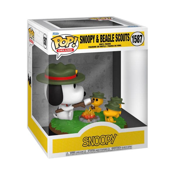 Peanuts POP! Deluxe Vinyl Figure Snoopy w/WoodStock (Camping) 9 cm