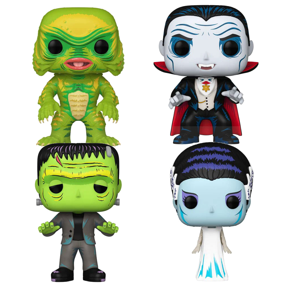 Universal Monsters POP! Vinyl Figure Gill Man / Dracula / Frankenstein / Bride of Frankenstein 9 cm