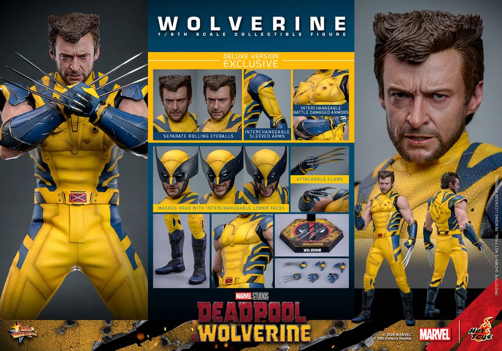 Deadpool & Wolverine Movie Masterpiece Action Figure 1/6 Wolverine (Deluxe Version) 31 cm