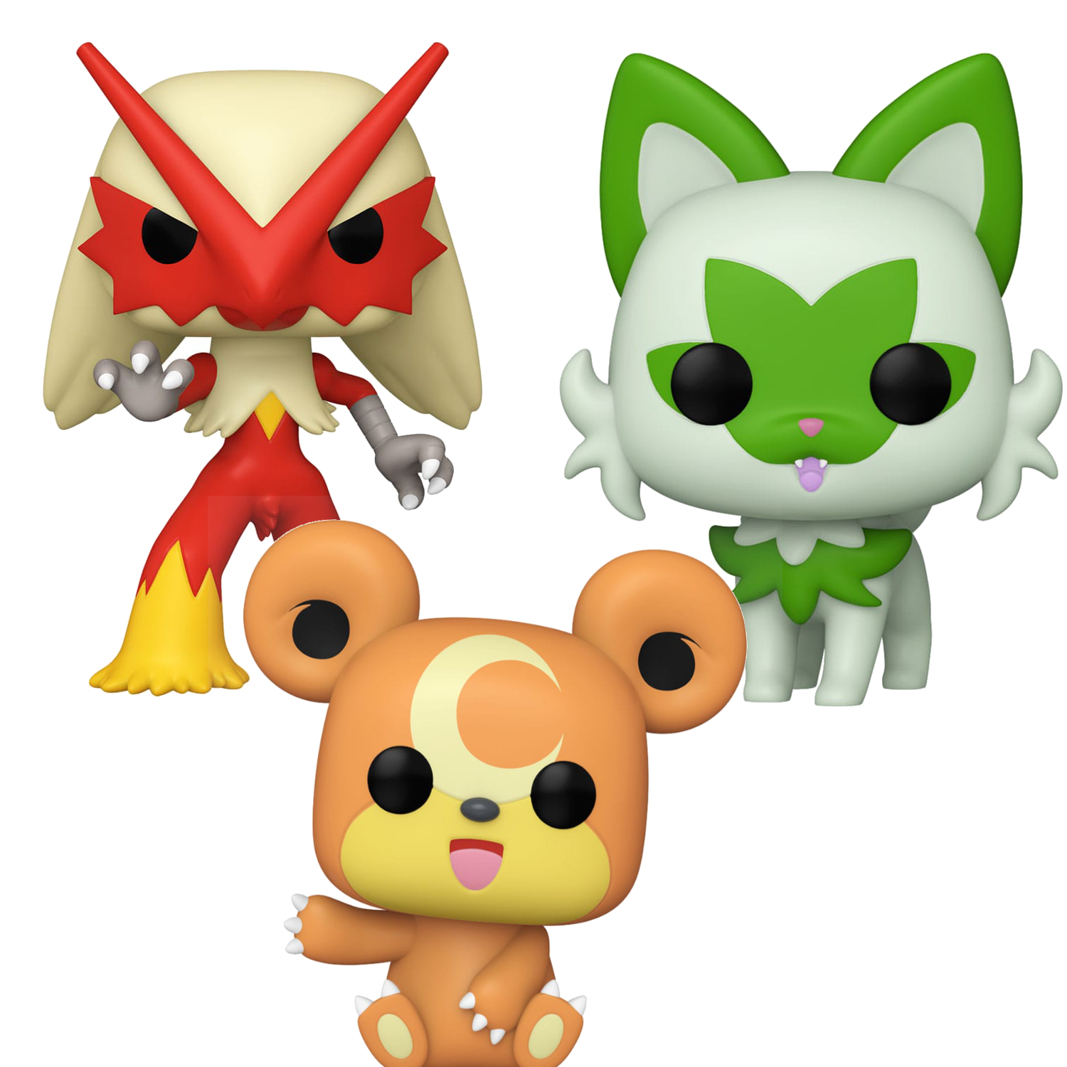 Pokemon POP! Games Vinyl Figure Sprigatito / Teddyursa / Blaziken (EMEA) 9 cm