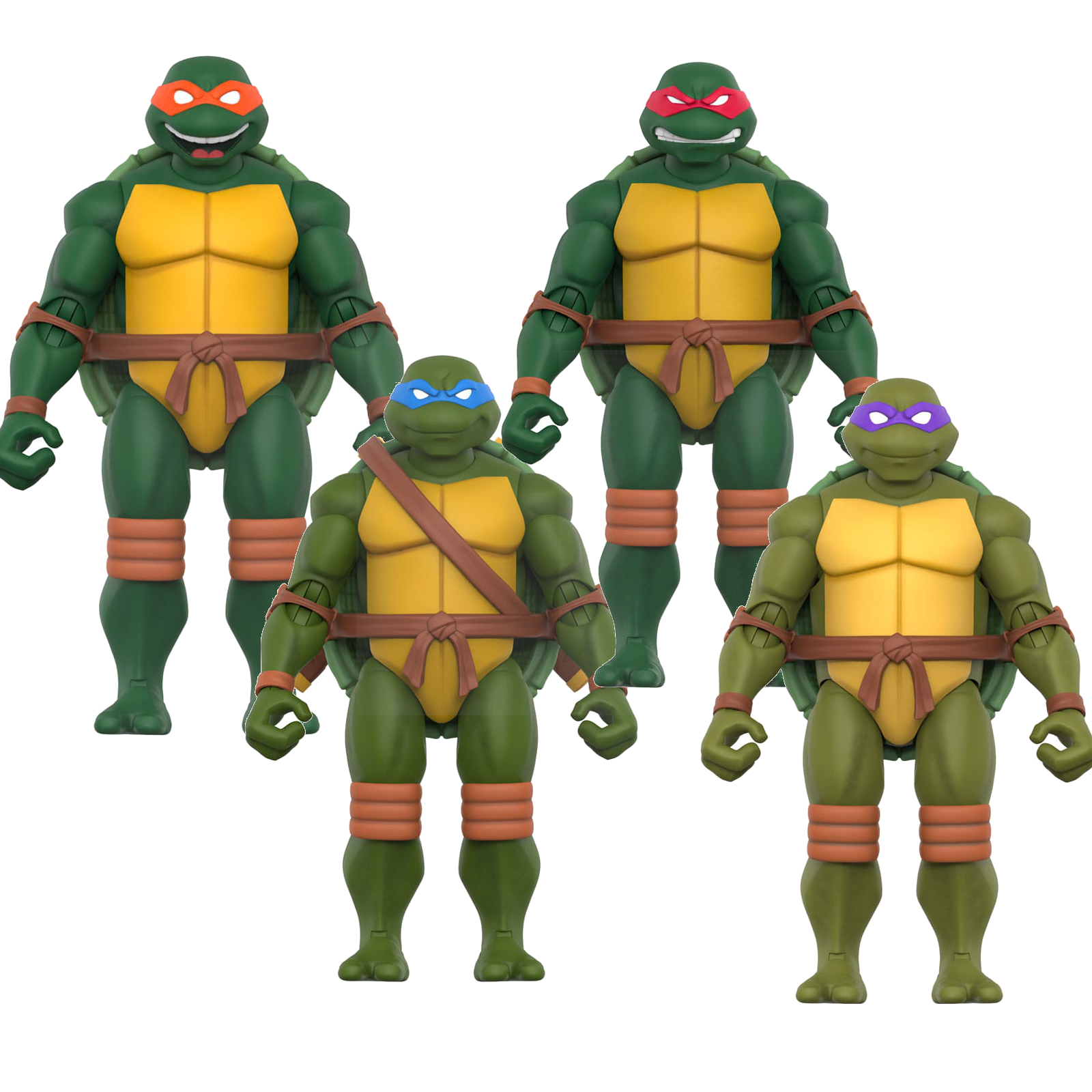 Teenage Mutant Ninja Turtles Ultimates Wave 12 Michelangelo / Leonardo / Donatello / Raffaello 18 cm