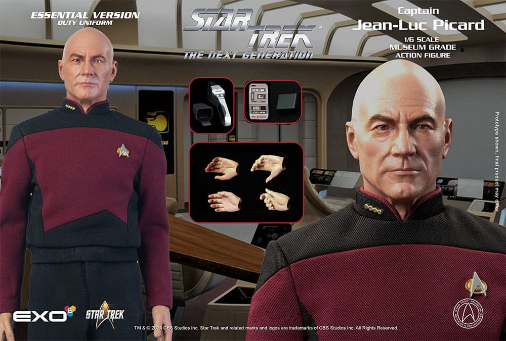 Star Trek: Action Figure 1/6 Captain Jean-Luc Picard (Essential Duty Uniform) 30 cm